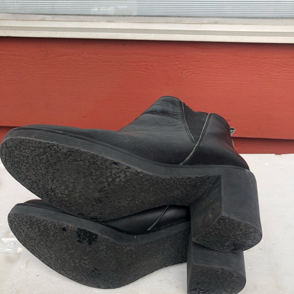 TLB  Mallorca Women’s Black Leather Ankle Boots Size 41/10.5US - Picture 15 of 16